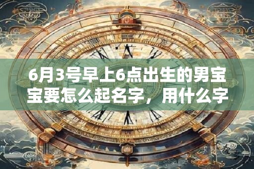6月3号早上6点出生的男宝宝要怎么起名字，用什么字好