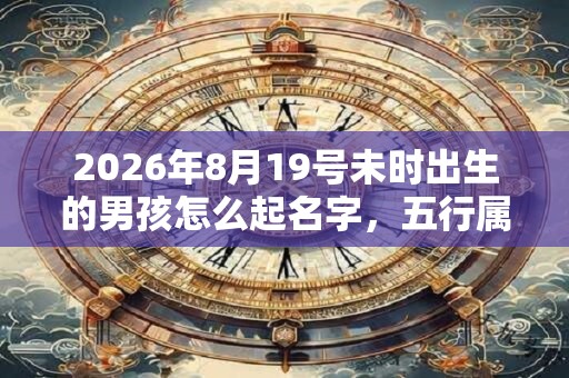 2026年8月19号未时出生的男孩怎么起名字，五行属什么