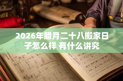 2026年腊月二十八搬家日子怎么样 有什么讲究