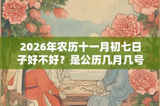 2026年农历十一月初七日子好不好？是公历几月几号？