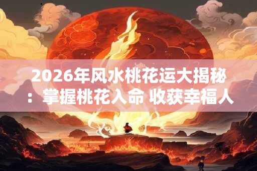 2026年风水桃花运大揭秘：掌握桃花入命 收获幸福人生！