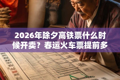 2026年除夕高铁票什么时候开卖？春运火车票提前多少天？