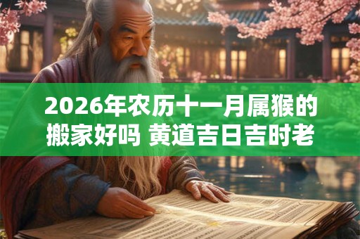 2026年农历十一月属猴的搬家好吗 黄道吉日吉时老黄历查询