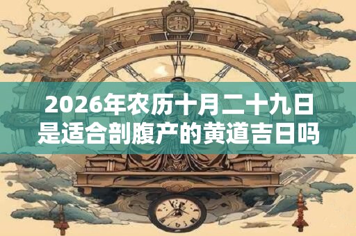 2026年农历十月二十九日是适合剖腹产的黄道吉日吗？