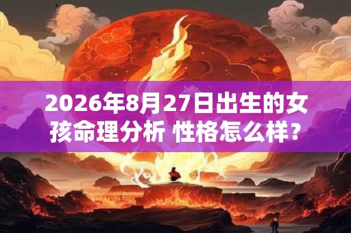 2026年8月27日出生的女孩命理分析 性格怎么样？