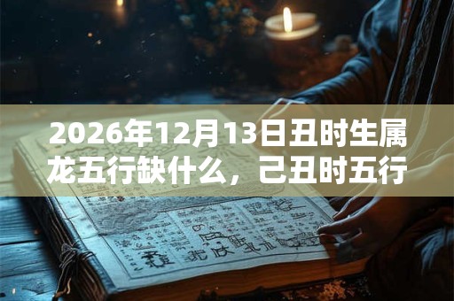 2026年12月13日丑时生属龙五行缺什么，己丑时五行缺什么