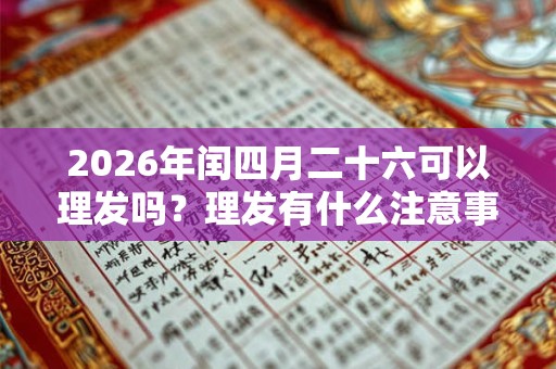 2026年闰四月二十六可以理发吗？理发有什么注意事项？