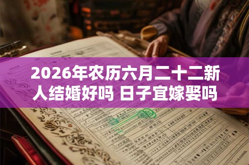 2026年农历六月二十二新人结婚好吗 日子宜嫁娶吗