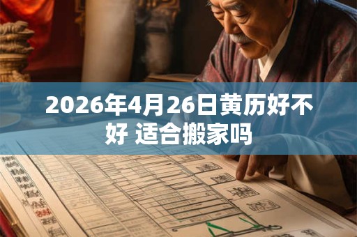 2026年4月26日黄历好不好 适合搬家吗