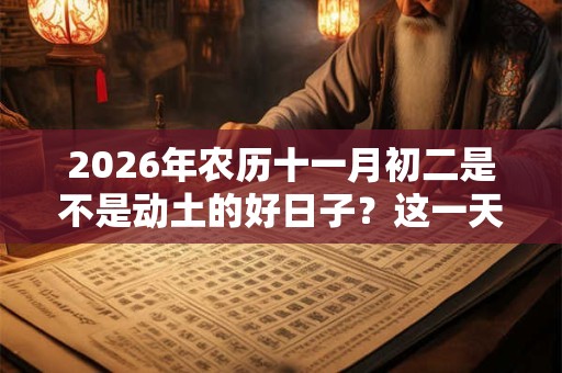 2026年农历十一月初二是不是动土的好日子？这一天还适合做什么？