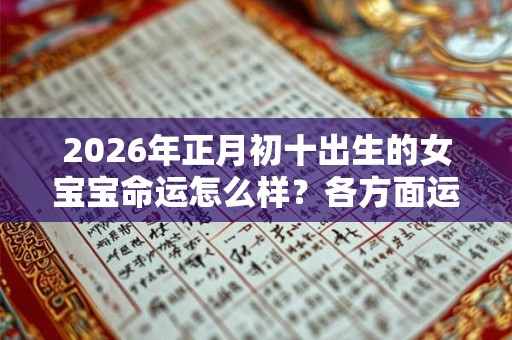 2026年正月初十出生的女宝宝命运怎么样？各方面运势分析
