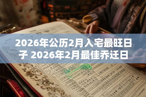 2026年公历2月入宅最旺日子 2026年2月最佳乔迁日期