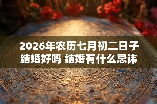 2026年农历七月初二日子结婚好吗 结婚有什么忌讳 2026年农历七月初二日子结婚好吗 结婚有什么忌讳