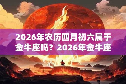 2026年农历四月初六属于金牛座吗？2026年金牛座爱情运势如何？