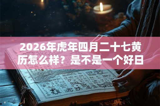2026年虎年四月二十七黄历怎么样？是不是一个好日子？