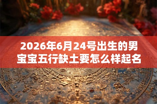 2026年6月24号出生的男宝宝五行缺土要怎么样起名字