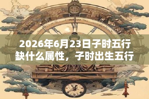 2026年6月23日子时五行缺什么属性，子时出生五行缺什么