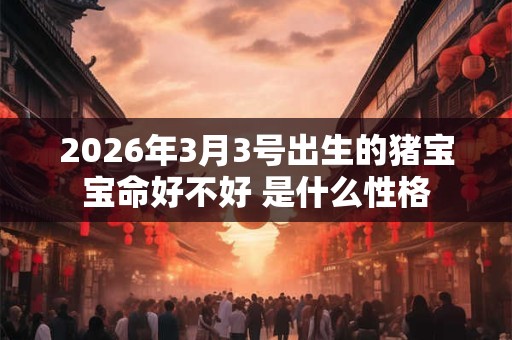 2026年3月3号出生的猪宝宝命好不好 是什么性格