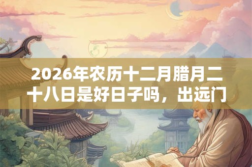 2026年农历十二月腊月二十八日是好日子吗,出远门好吗? 2026年农历十二月腊月二十八日是好日子吗,出远门好吗?