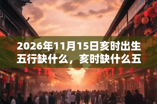 2026年11月15日亥时出生五行缺什么，亥时缺什么五行