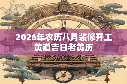 2026年农历八月装修开工黄道吉日老黄历 2026年农历八月装修开工黄道吉日老黄历