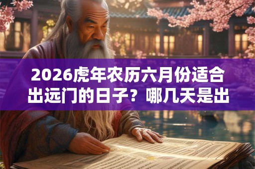2026虎年农历六月份适合出远门的日子？哪几天是出行的吉日？