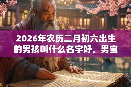 2026年农历二月初六出生的男孩叫什么名字好，男宝宝取名大全