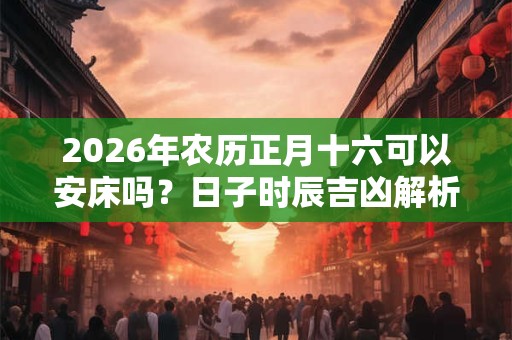 2026年农历正月十六可以安床吗？日子时辰吉凶解析！