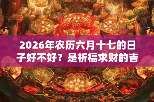 2026年农历六月十七的日子好不好？是祈福求财的吉日吗？