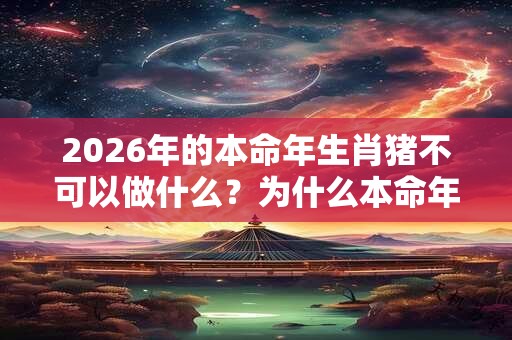 2026年的本命年生肖猪不可以做什么？为什么本命年要穿红色的？