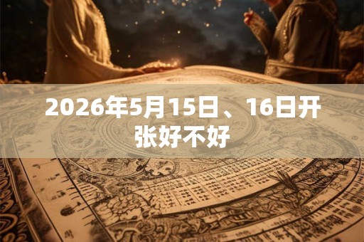 2026年5月15日、16日开张好不好