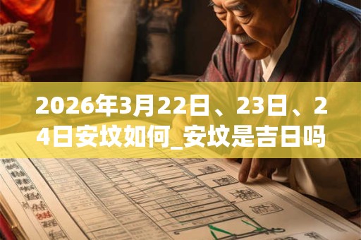 2026年3月22日、23日、24日安坟如何_安坟是吉日吗