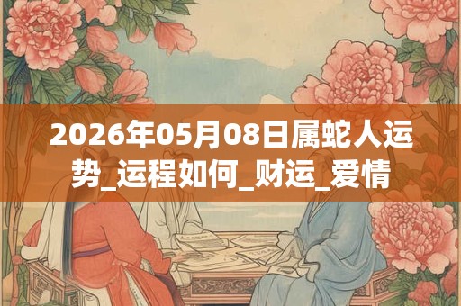 2026年05月08日属蛇人运势_运程如何_财运_爱情 2026年05月08日属蛇人运势_运程如何_财运_爱情