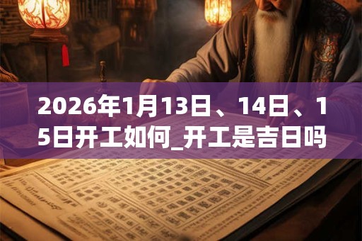 2026年1月13日、14日、15日开工如何_开工是吉日吗