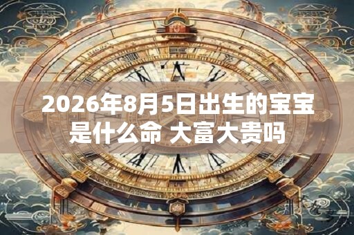 2026年8月5日出生的宝宝是什么命 大富大贵吗
