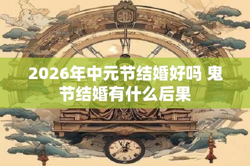 2026年中元节结婚好吗 鬼节结婚有什么后果 2026年中元节结婚好吗 鬼节结婚有什么后果