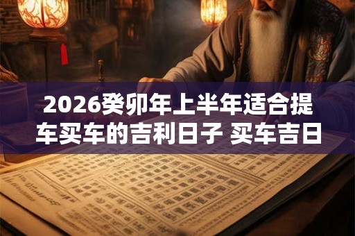 2026癸卯年上半年适合提车买车的吉利日子 买车吉日查询
