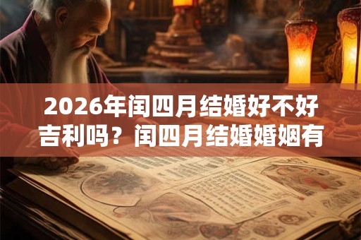 2026年闰四月结婚好不好吉利吗？闰四月结婚婚姻有什么说法？