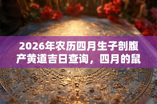 2026年农历四月生子剖腹产黄道吉日查询，四月的鼠宝宝好不好？