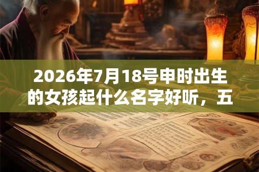2026年7月18号申时出生的女孩起什么名字好听，五行是什么？