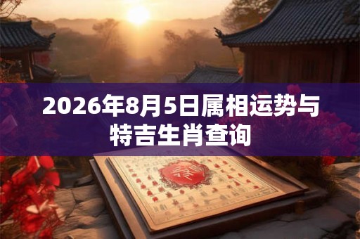 2026年8月5日属相运势与特吉生肖查询