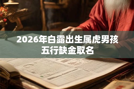 2026年白露出生属虎男孩五行缺金取名