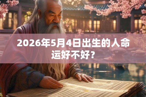 2026年5月4日出生的人命运好不好？