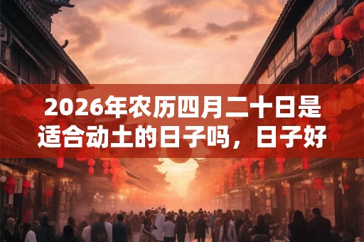 2026年农历四月二十日是适合动土的日子吗，日子好吗？