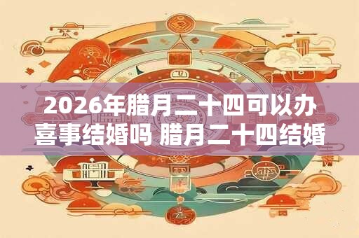 2026年腊月二十四可以办喜事结婚吗 腊月二十四结婚好吗