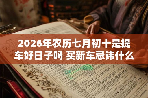 2026年农历七月初十是提车好日子吗 买新车忌讳什么人坐