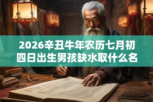 2026辛丑牛年农历七月初四日出生男孩缺水取什么名字？