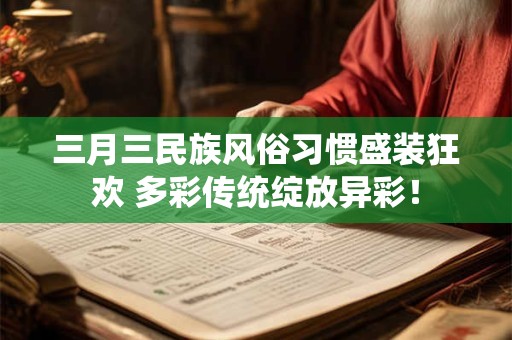 三月三民族风俗习惯盛装狂欢 多彩传统绽放异彩！
