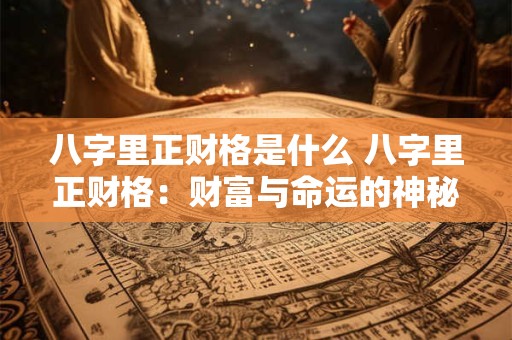 八字里正财格是什么 八字里正财格：财富与命运的神秘交织