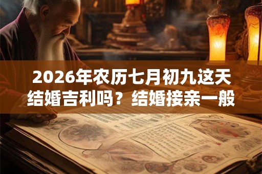 2026年农历七月初九这天结婚吉利吗？结婚接亲一般几辆车